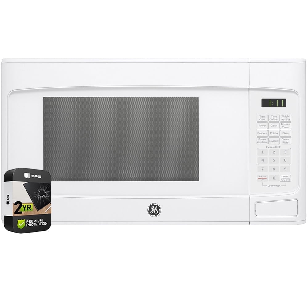 GE GCST11N1WSS 1.1 cu. ft. Countertop Microwave Oven 950 Watts Stainless Steel Bundle with 2 YR CPS Enhanced Protection Pack
