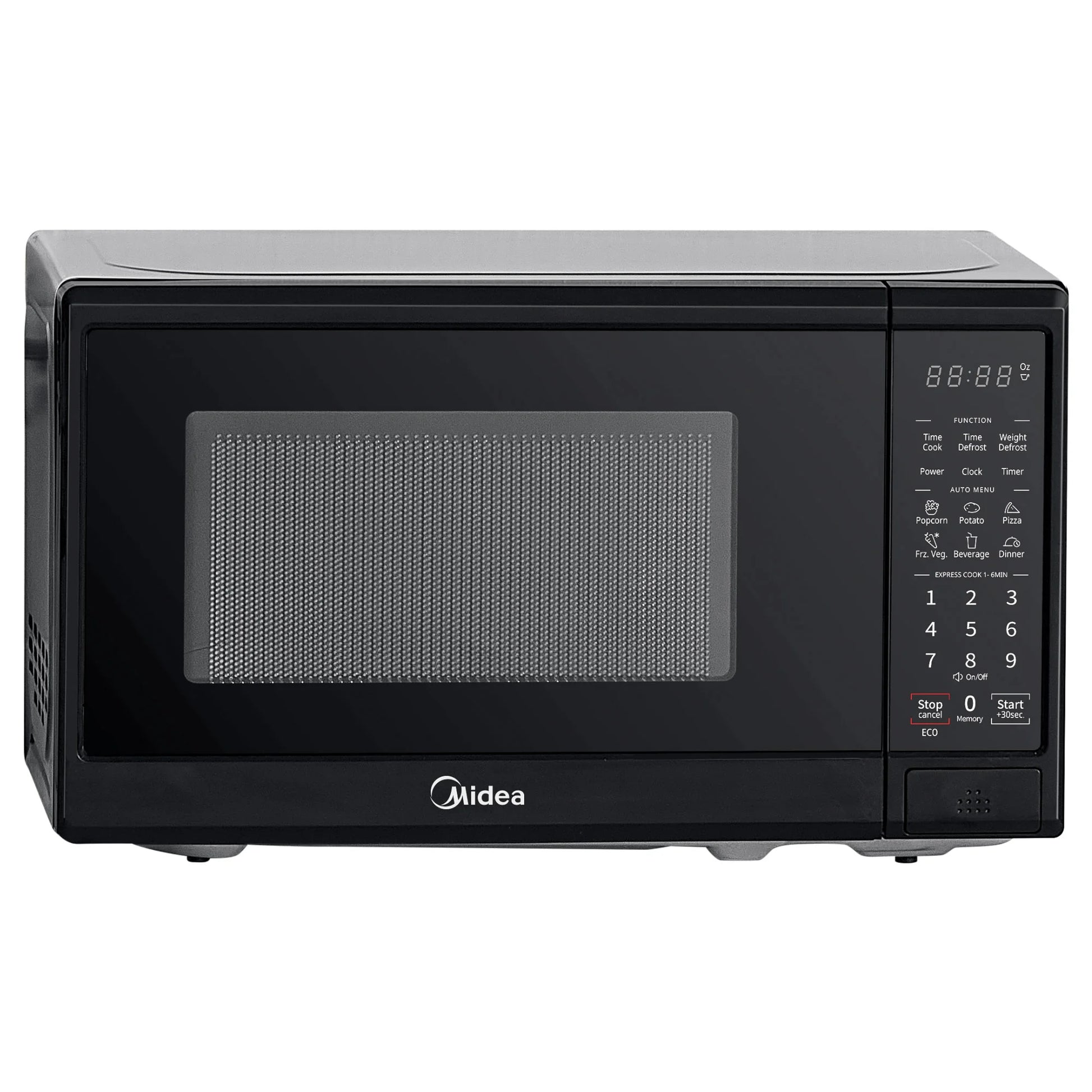 Midea 0.9 Cu. Ft. Countertop Microwave Oven, 6 Auto Programs, 10 Power Level, Black, EM9P022CVPMB