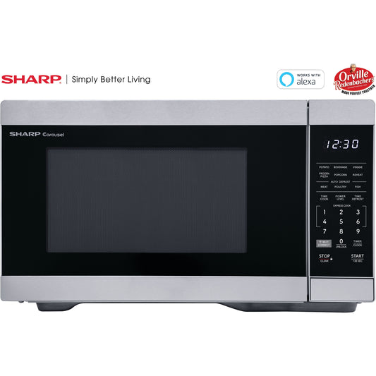 Sharp New  1.1 CF Smart Countertop Microwave Oven, Orville Redenbacher's Certified, ZSMC1169KS