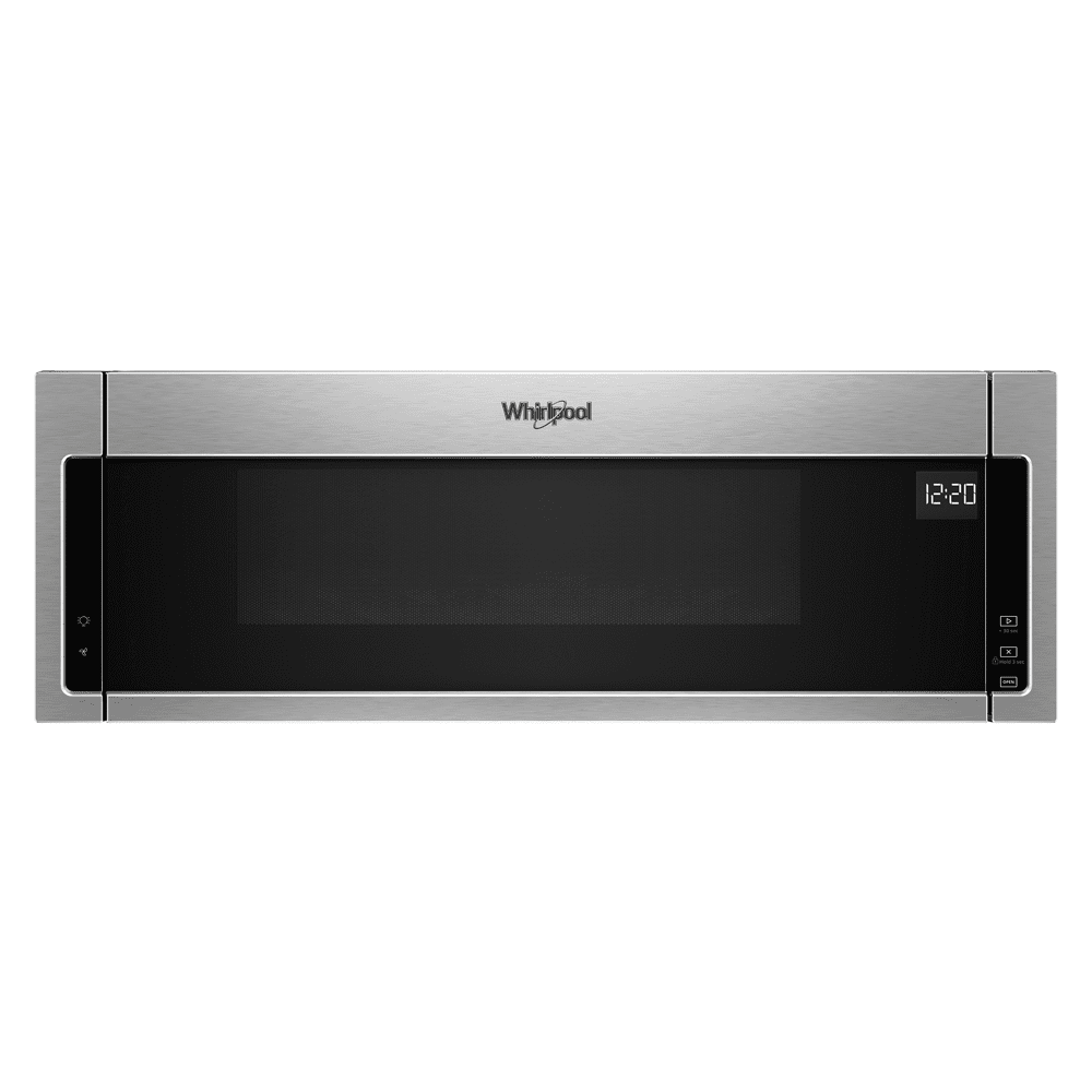 Whirlpool Low Profile 1.1-cu ft 1000-Watt Over-the-Range Microwave (Black-on-Stainless)