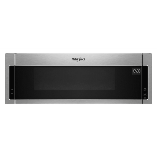 Whirlpool Low Profile 1.1-cu ft 1000-Watt Over-the-Range Microwave (Black-on-Stainless)