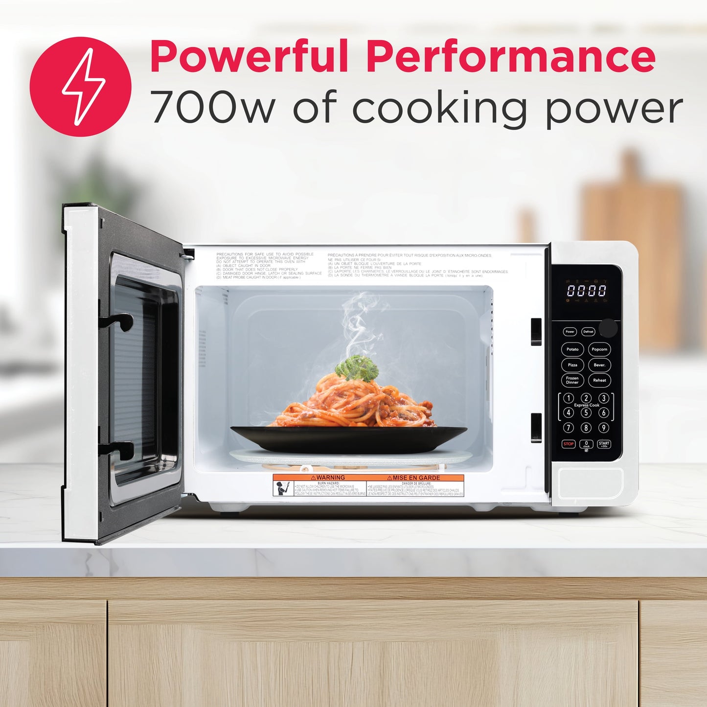 Frigidaire, 0.7 Cu. Ft. Countertop Microwave Oven, White, EMW733