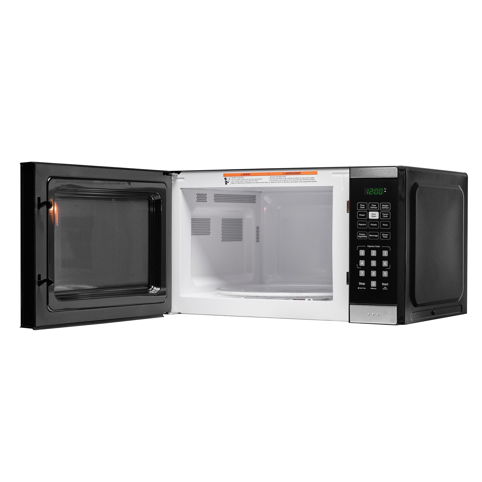 Danby 1.1 cu. ft. Countertop Microwave in Black and Stainless Steel (DBMW1126BBS)