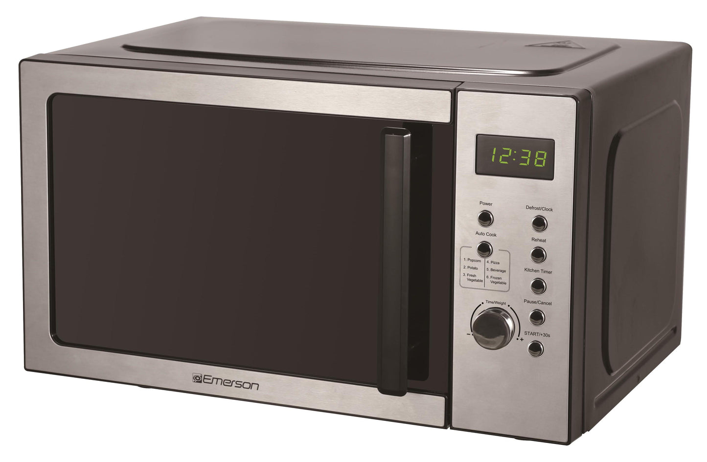 Emerson 0.9 Cu Ft, 900W Digital Control Countertop Microwave Oven, Stainless Steel - MW9005SS