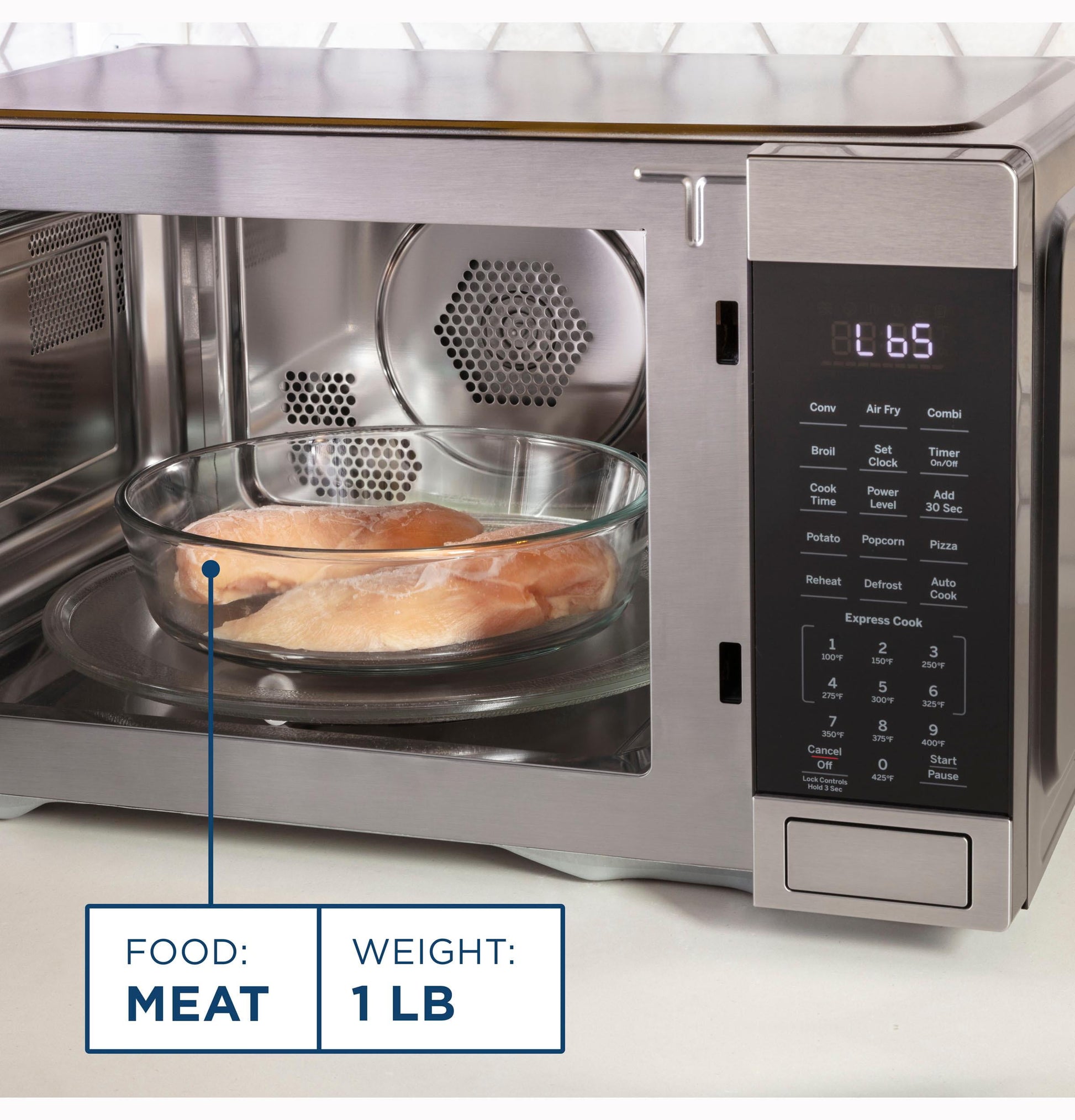 Ge Jes1109 21" Wide 1 Cu. Ft. 1050 Watt Countertop Microwave - Stainless Steel