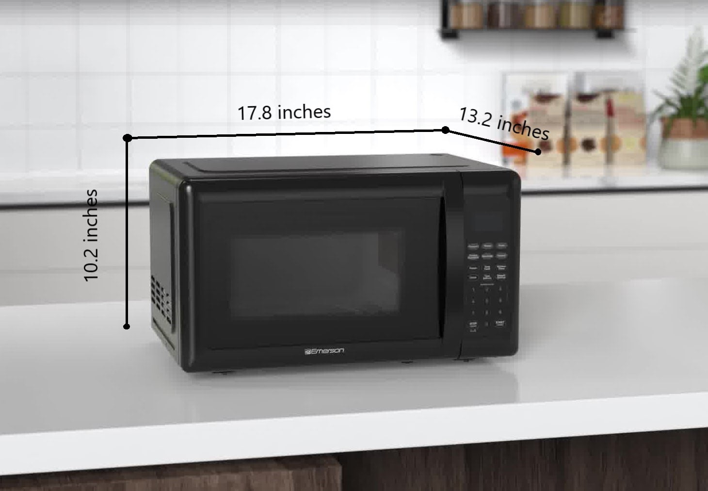 Emerson 0.7 Cu. Ft. 700 Watt, Black Microwave Oven with Touch Control, MW7302B