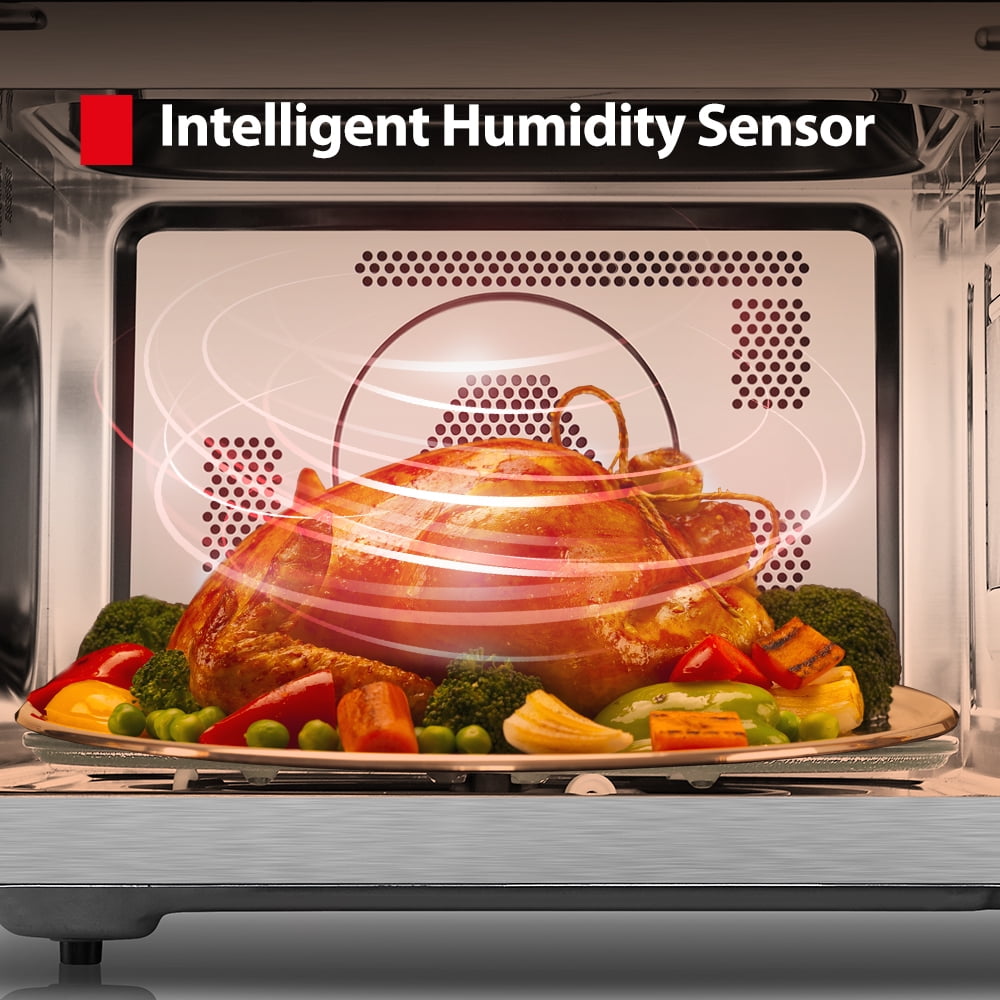 TOSHIBA 4-in-1, 1.5 cu. ft., Countertop Microwave Oven, Smart Sensor, 1000 Watts, ML-EC42P(SS), Stainless Steel