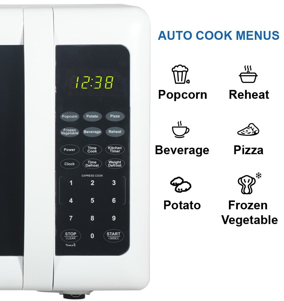 Emerson 0.7 Cu. Ft. 700 Watt, White Microwave Oven with Touch Control, MW7302W