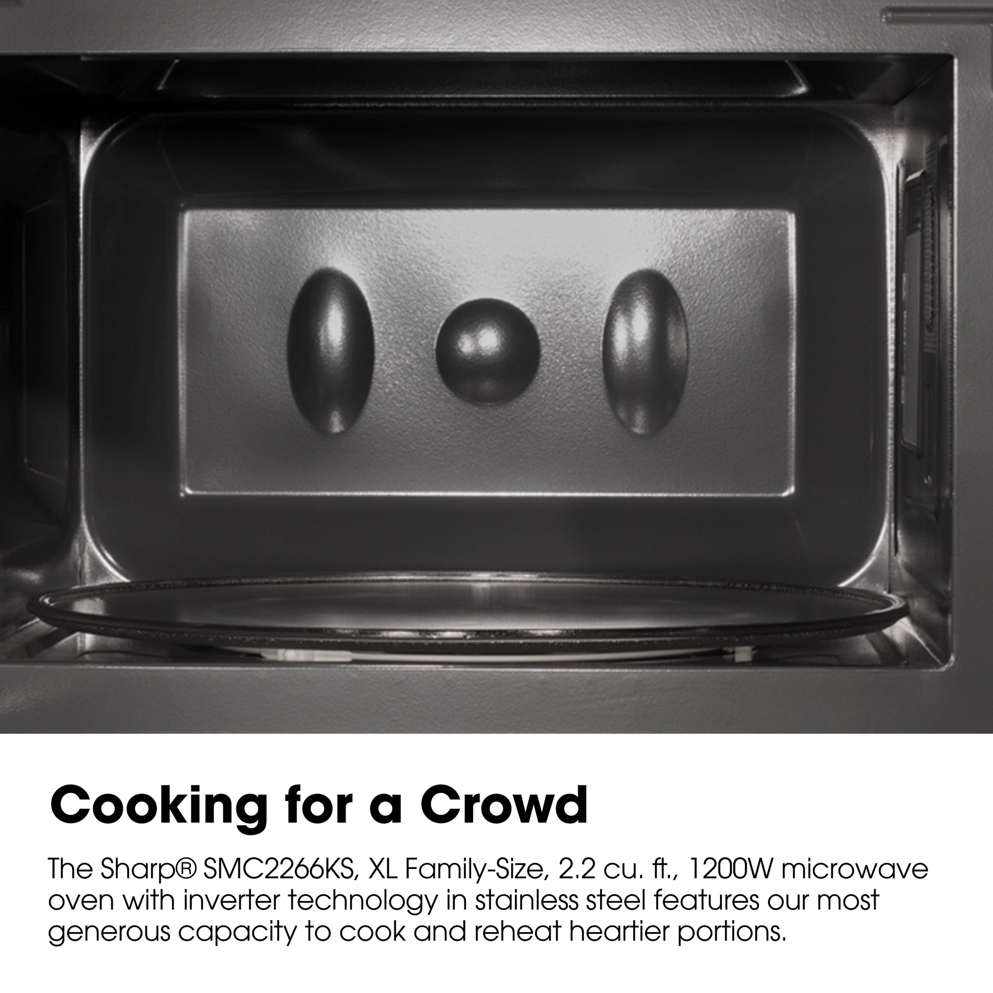 Sharp 2.2 cu ft Countertop Microwave Ovens in Stainless