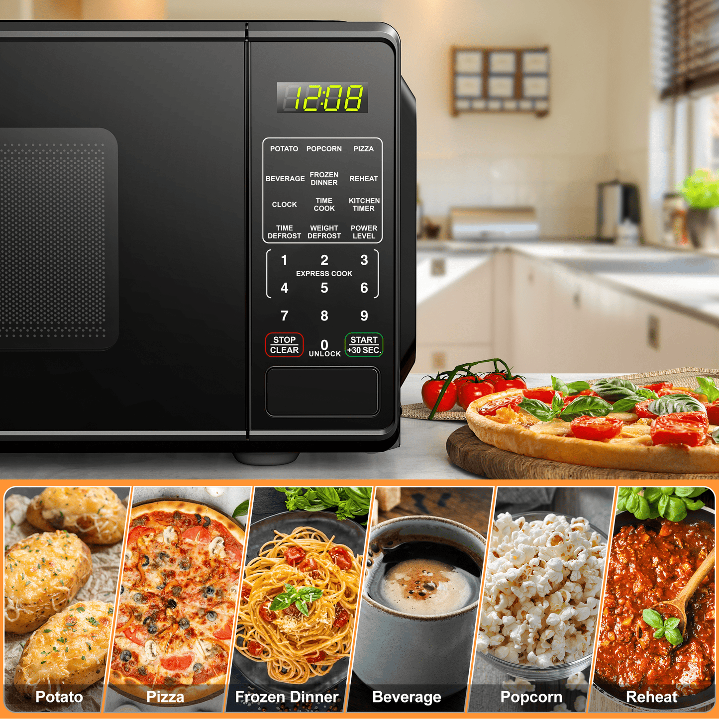 (3 pack) Mainstays 0.7 Cu ft Countertop Microwave Oven, 700 Watts, Black