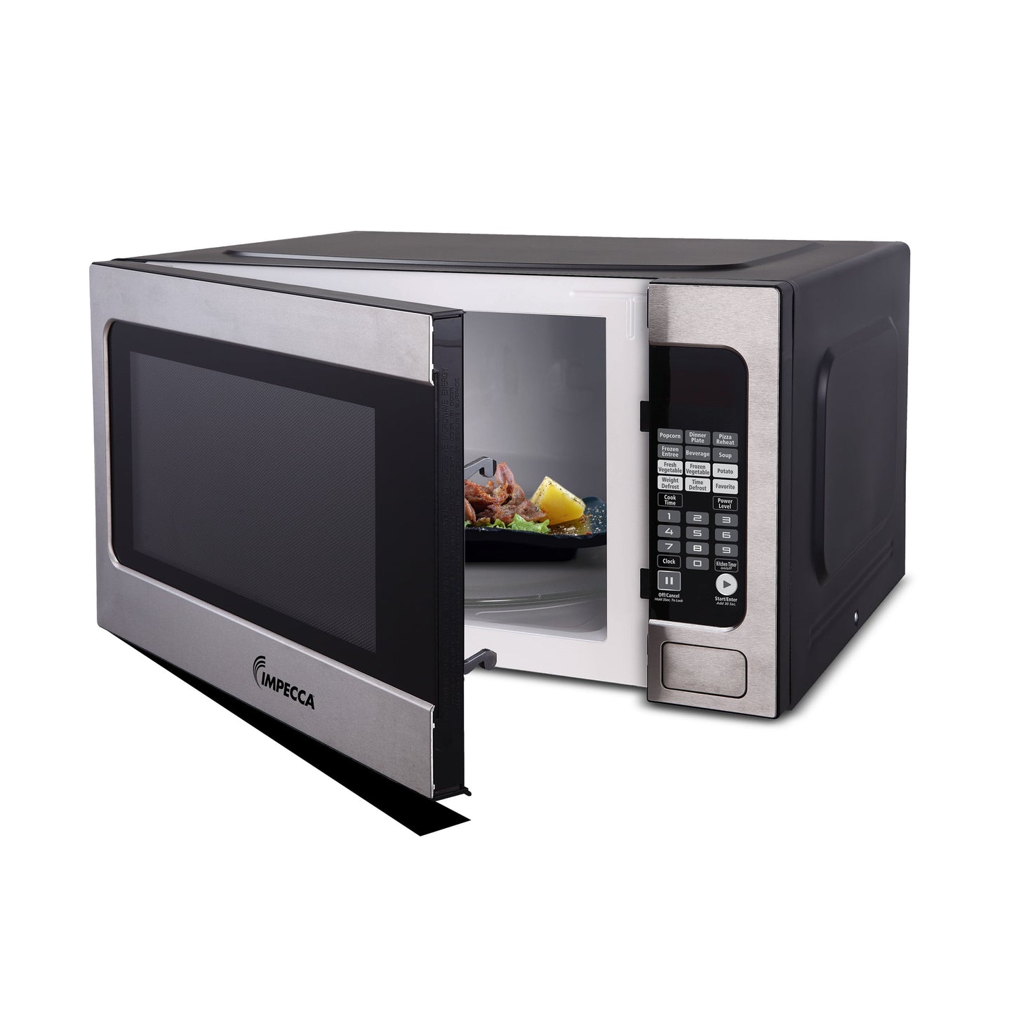 Impecca 2.2 Cubic Foot Microwave, Stainless Steel, 1200 Watts
