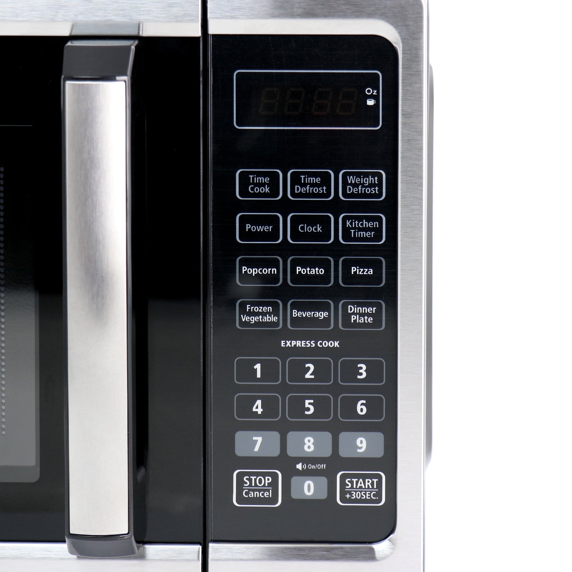 Black + Decker 700W Digital Microwave Oven With Turntable in Stainless Steel