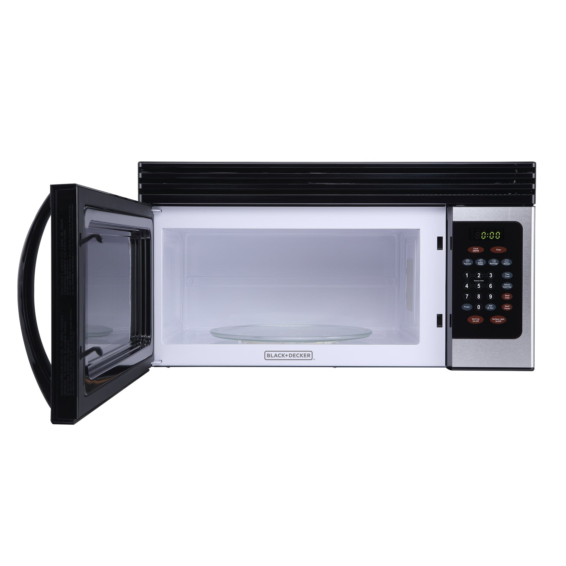 Black Decker Over The Range 1.6 cu ft Microwave Oven in Stainless Steel
