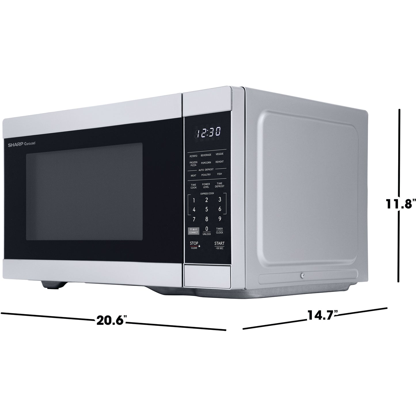 Sharp New  1.1 CF Smart Countertop Microwave Oven, Orville Redenbacher's Certified, ZSMC1169KS